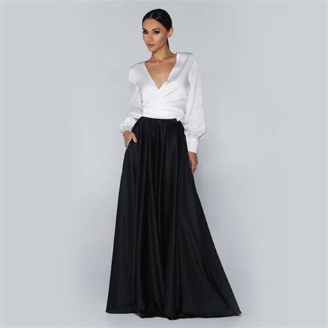 long skirt and top evening wear|More.